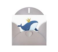 YYHWHJDE Carte de vœux grise Prince baleine dans l'océan Idéal pour la Saint-Valentin, un anniversaire de mariage et des invitations de fête