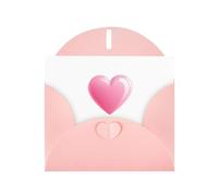 YYHWHJDE Carte de vœux Motif cœur déplacé pour toi Idéal pour la Saint-Valentin, un anniversaire de mariage et des invitations de fête Rose