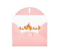 YYHWHJDE Carte de vœux Motif feu brûlant Idéal pour la Saint-Valentin, un anniversaire de mariage et des invitations de fête Rose