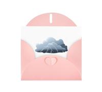 YYHWHJDE Carte de vœux Motif tonnerre et nuages Rose Parfait pour la Saint-Valentin, un anniversaire de mariage et des invitations de fête