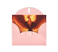 YYHWHJDE Carte de vœux rose avec de beaux imprimés phénix pour Noël, un anniversaire d'enfant, la Saint-Valentin et une invitation à une fête