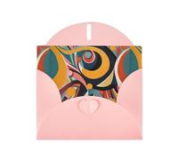 YYHWHJDE Carte de vœux rose avec lignes irrégulières pour Noël, anniversaire d'enfant, Saint-Valentin et invitation à une fête