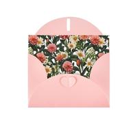 YYHWHJDE Carte de vœux rose avec motif bouquet parfait pour la Saint-Valentin, un anniversaire de mariage et des invitations de fête