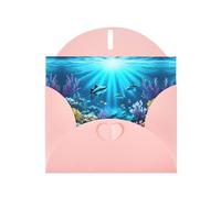 YYHWHJDE Carte de vœux rose avec motif sous-marin corail pour fête d'anniversaire festive