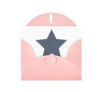 YYHWHJDE Carte de vœux rose en denim gris motif étoiles pour fête d'anniversaire festive invitation