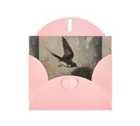 YYHWHJDE Carte de vœux rose La Nia du nid pour Noël, anniversaire d'enfant, Saint-Valentin et invitation à une fête