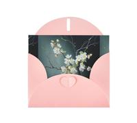 YYHWHJDE Carte de vœux rose motif branches de saule en fleurs pour fête d'anniversaire festive invitation