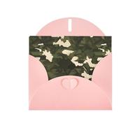 YYHWHJDE Carte de vœux rose motif camouflage militaire parfaite pour la Saint-Valentin, anniversaire de mariage et invitations de fête
