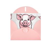 YYHWHJDE Carte de vœux rose motif cochon pour fête d'anniversaire festive