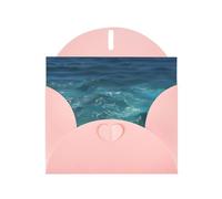 YYHWHJDE Carte de vœux rose Motif océan profond pour Noël, anniversaire d'enfant, Saint-Valentin et invitation à une fête