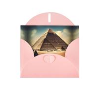 YYHWHJDE Carte de vœux rose Rêver des pyramides de Khoufu pour Noël, anniversaire d'enfant, Saint-Valentin et invitation à une fête