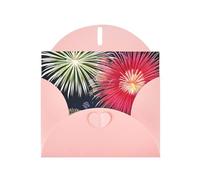 YYHWHJDE Carte de vœux rose splendide image de feu d'artifice pour fête d'anniversaire festive