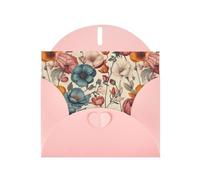 YYHWHJDE Carte de vœux rose très beau motif de fleurs, parfaite pour la Saint-Valentin, un anniversaire de mariage et des invitations de fête