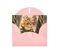 YYHWHJDE Carte de vœux rose Un motif d'après-midi décontracté pour Noël, un anniversaire d'enfant, la Saint-Valentin et une invitation à une fête