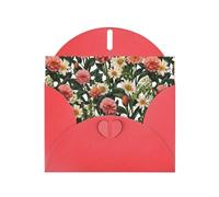 YYHWHJDE Carte de vœux rouge à motif bouquet sucré parfaite pour la Saint-Valentin, un anniversaire de mariage et des invitations de fête