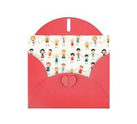 YYHWHJDE Carte de vœux rouge avec inscription « Friends Dancing Happily » - Parfait pour la Saint-Valentin, un anniversaire de mariage et des invitations de fête