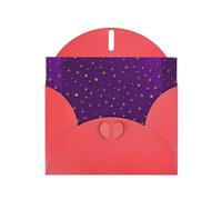 YYHWHJDE Carte de vœux rouge avec motif étoile violette parfaite pour la Saint-Valentin, un anniversaire de mariage et des invitations de fête