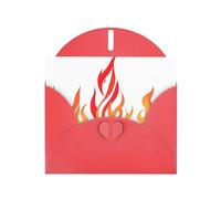 YYHWHJDE Carte de vœux rouge brûlant un motif de flamme rouge pour fête d'anniversaire festive