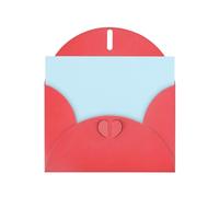 YYHWHJDE Carte de vœux rouge de couleur unie, petit motif frais pour Noël, anniversaire d'enfant, Saint-Valentin et invitation à une fête