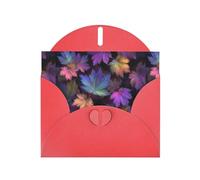 YYHWHJDE Carte de vœux rouge motif feuille d'érable Aurore parfaite pour la Saint-Valentin, anniversaire de mariage et invitations de fête