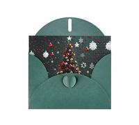 YYHWHJDE Carte de vœux vert foncé avec boule ronde pour Noël, anniversaire d'enfant, Saint-Valentin et invitation à une fête