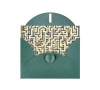 YYHWHJDE Carte de vœux vert foncé avec labyrinthe et carte au trésor pour Noël, anniversaire d'enfant, Saint-Valentin et invitation à une fête