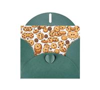 YYHWHJDE Carte de vœux vert foncé avec motif de biscuits aux pépites de chocolat pour fête d'anniversaire festive