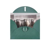 YYHWHJDE Carte de vœux vert foncé avec motif de flocage pour Noël, anniversaire d'enfant, Saint-Valentin et invitation à une fête