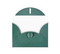 YYHWHJDE Carte de vœux vert foncé, couleur unie, motif blanc, parfaite pour la Saint-Valentin, un anniversaire de mariage et des invitations de fête