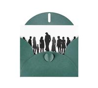 YYHWHJDE Carte de vœux Vert foncé Image multijoueur Ombre Parfait pour la Saint-Valentin, un anniversaire de mariage et des invitations de fête