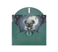 YYHWHJDE Carte de vœux vert foncé Koala au clair de lune pour fête d'anniversaire festive invitation