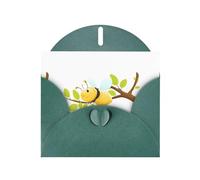 YYHWHJDE Carte de vœux vert foncé Motif petite abeille sur une branche pour fête d'anniversaire festive