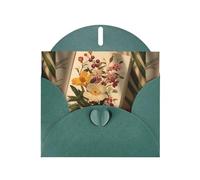 YYHWHJDE Carte de vœux vert foncé. Un motif d'après-midi tranquille pour Noël, un anniversaire d'enfant, la Saint-Valentin et une invitation à une fête