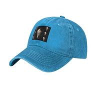 YYHWHJDE Casquette de baseball en denim délavé noir imprimé Flash of Light Casquette réglable en coton respirant et léger, bleu, Taille unique