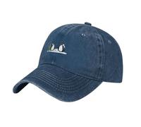 YYHWHJDE Casquette de baseball noire pour adulte Motif pingouins par The Pine Tree pour homme et femme, Bleu marine, taille unique