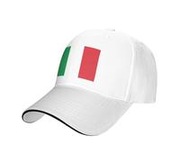 YYHWHJDE Casquette de baseball unisexe avec imprimé drapeau italien noir : respirant, léger, blanc, taille unique