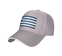 YYHWHJDE Casquette de baseball unisexe motif drapeau grec noir : respirant, léger, gris, taille unique