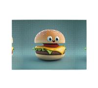 Yyhwhjde Casse-tête souriant de 1 000 pièces en bois de qualité pour adultes et enfants, puzzles amusants pour soulager le stress