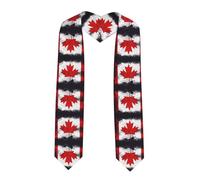 YYHWHJDE Châle aplati avec imprimé drapeau canadien - Étole en satin pour cérémonie de remise de diplôme, cadeau pour fils, filles, amis et sœurs, coin pointu, Taille unique