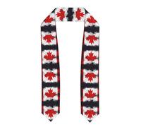 YYHWHJDE Châle aplati avec imprimé drapeau canadien - Étole en satin pour cérémonie de remise de diplôme, cadeau pour fils, filles, amis et sœurs, Aplati, Taille unique