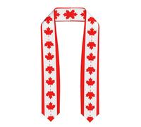 YYHWHJDE Châle aplati avec imprimé drapeau canadien - Étole en satin pour cérémonie de remise de diplôme, cadeau pour fils, filles, amis et sœurs, Aplati, Taille unique