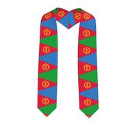 YYHWHJDE Châle aplati avec imprimé drapeau érythréen - Étole en satin pour cérémonie de remise de diplôme, cadeau pour fils, filles, amis et sœurs, coin pointu, Taille unique
