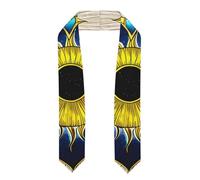 YYHWHJDE Châle de remise de diplôme aplati avec imprimé de cœur et de soleil - Étole en satin pour cérémonie de remise de diplôme, cadeau pour fils, filles, amis et sœurs, Aplati, Taille unique