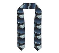 YYHWHJDE Châle de remise de diplôme aplati avec motif aigle sous les étoiles - Étole en satin pour cérémonie de remise de diplôme, cadeau pour fils, filles, amis et sœurs, Aplati, Taille unique