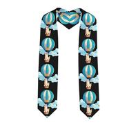 YYHWHJDE Châle en ruban alpaga aplati dans un motif montgolfière - Étole en satin pour cérémonie de remise de diplôme, cadeau pour fils, filles, amis et sœurs, coin pointu, Taille unique