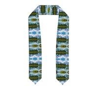 YYHWHJDE Châle plat de remise de diplôme imprimé parc national Grand Teton - Étole en satin pour cérémonie de remise de diplôme, cadeau pour fils, filles, amis et sœurs, Aplati, Taille unique