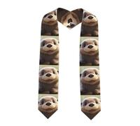 YYHWHJDE Châle ruban aplati motif loutre de dessin animé - Étole en satin pour cérémonie de remise de diplôme, cadeau pour fils, filles, amis et sœurs, coin pointu, Taille unique