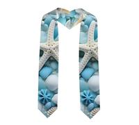 YYHWHJDE Châle ruban aplati pour remise de diplôme océan, mer, plage, coquillages, étoile de mer - Étole en satin pour cérémonie de remise de diplôme, cadeau pour fils, filles, amis et sœurs, coin