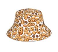 YYHWHJDE Chapeau bob réfléchissant avec image Cookies Food Chocolate Chip Biscuits - Léger, respirant et élégant, noir, taille unique, noir, Taille unique