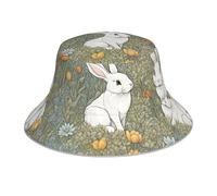 YYHWHJDE Chapeau bob réfléchissant avec image de lapin - léger, respirant et élégant pour l'extérieur Noir